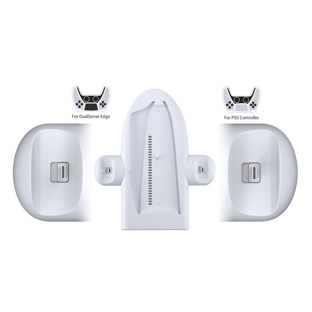 Host Multi-function Cooler Pad Fan PS5 Handle Fixed Charger Charging Belt RGB Colorful Ambience Light