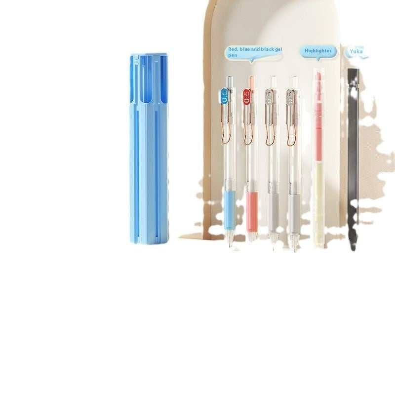 Pressing Pen Suitable For Portable Six Pens Pencil Box Kit