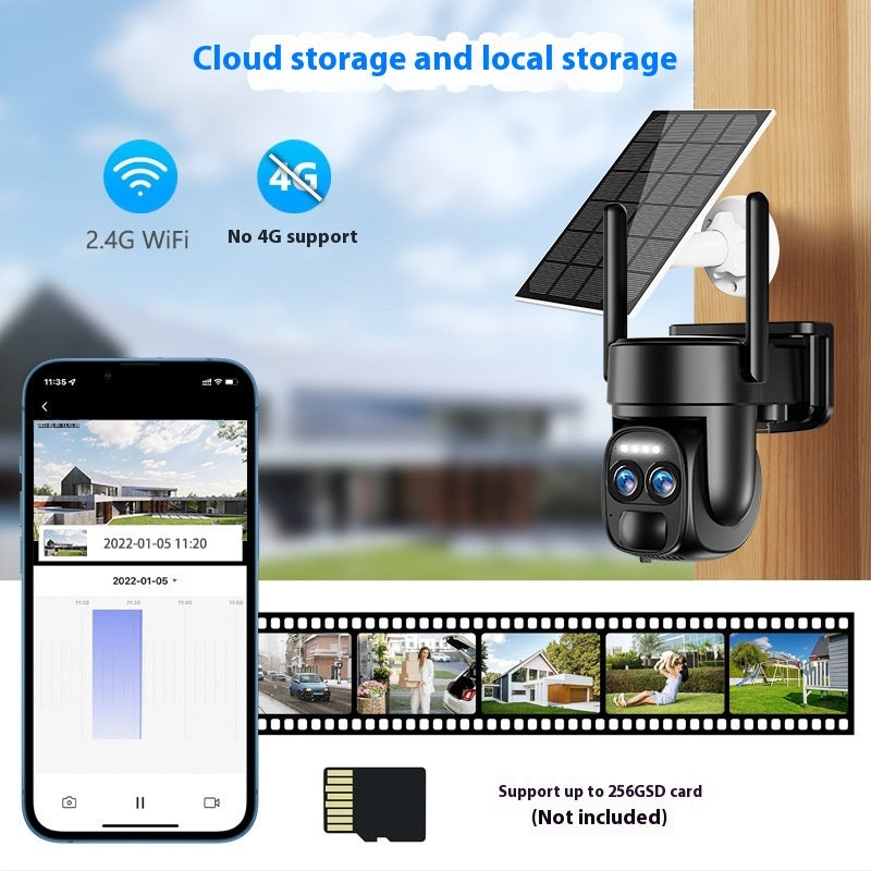 Solar 8x Zoom Camera Surveillance 4Gwifi Full Color Night Vision