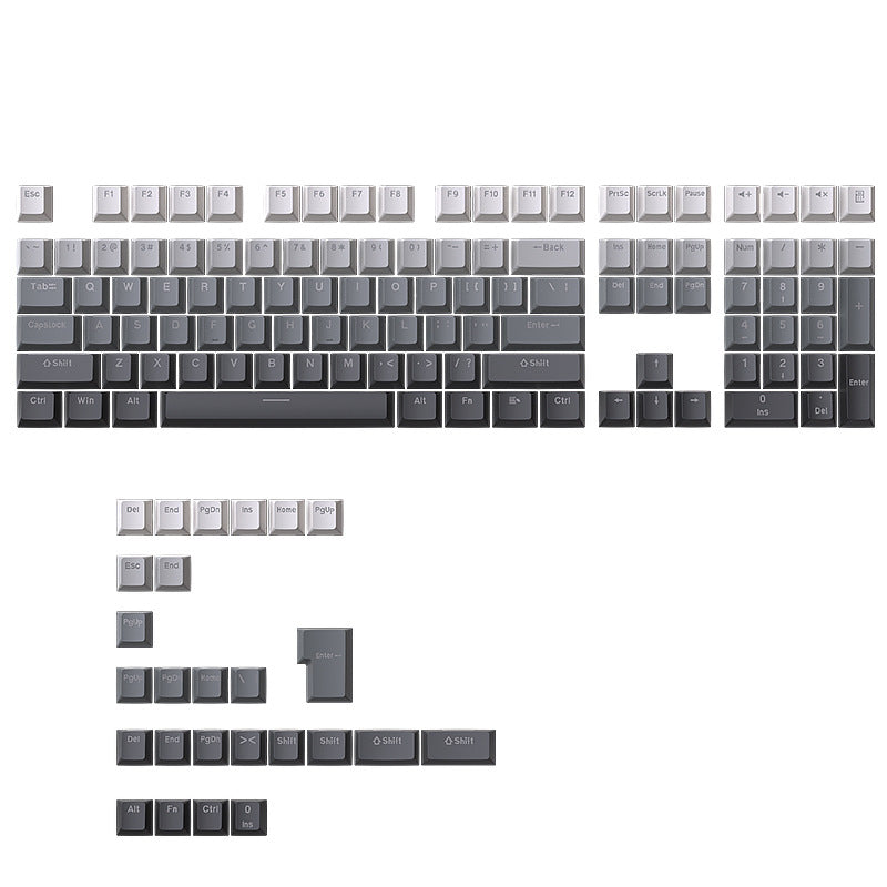 Polar Day Gradient Engraved Luminous Machinery Key Cap
