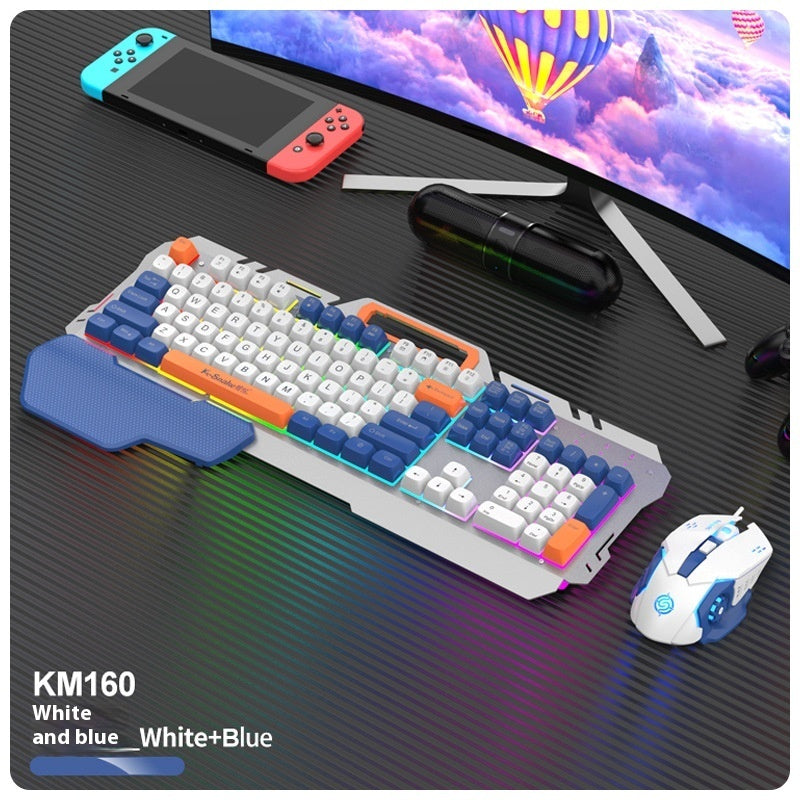 Wired Game Keyboard Color Matching Notebook Key Mouse Suit