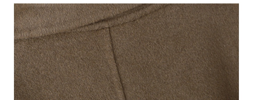 Long suit collar woolen coat