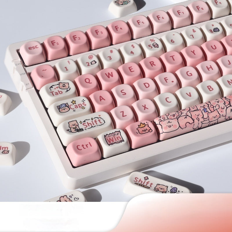 Fragrant Pig Key Cap MOA Height PBT Key Cap Five-sided Sublimation Cute