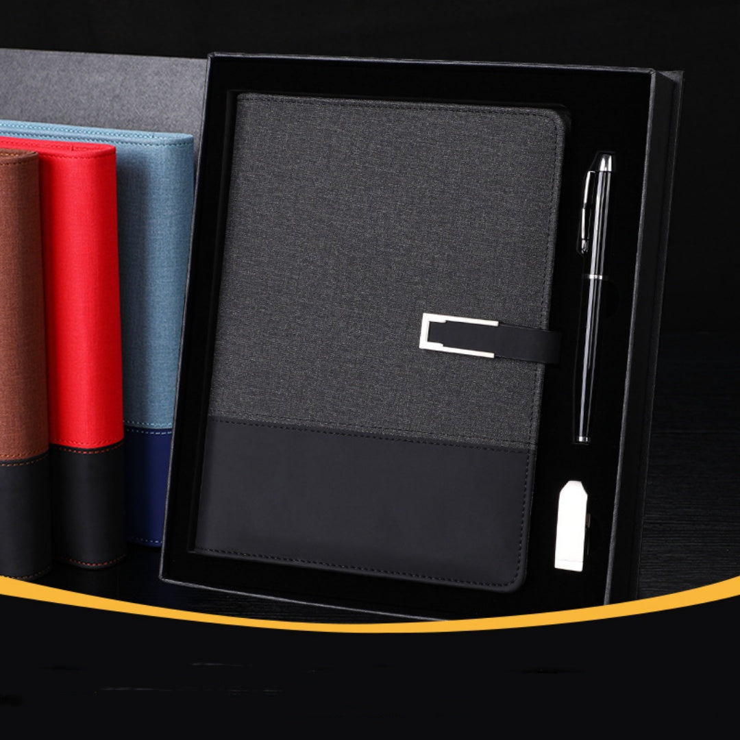 Business Thickening Notebook Soft Leather High-grade Gift Set