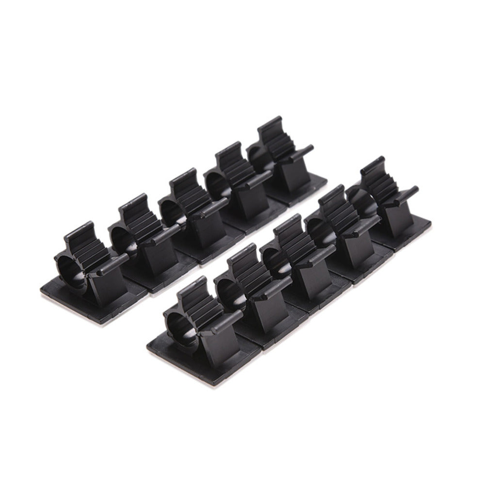 10PCS 13mm nylon Black adhesive cable clamp Wire Cable Clip