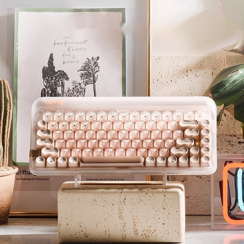 Liquid Foundation Keyboard Wireless Mechanical Bluetooth Three-mode Hot Plug Office 84 Keys