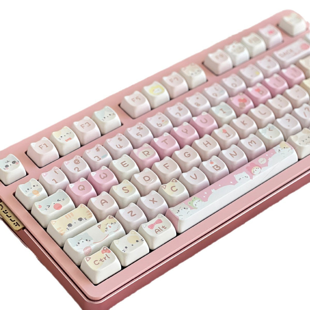 Meow Meow Team Height Five-sided Sublimation 141 Full Set Key Cap