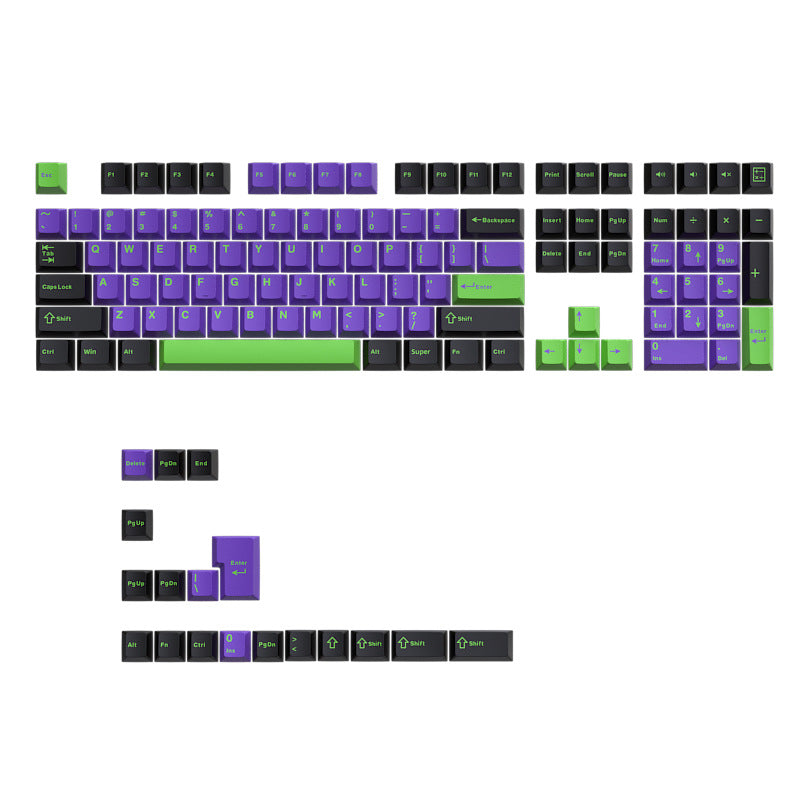 Positive Engraved Small Full Set 126 Key Height Two-color Key Cap