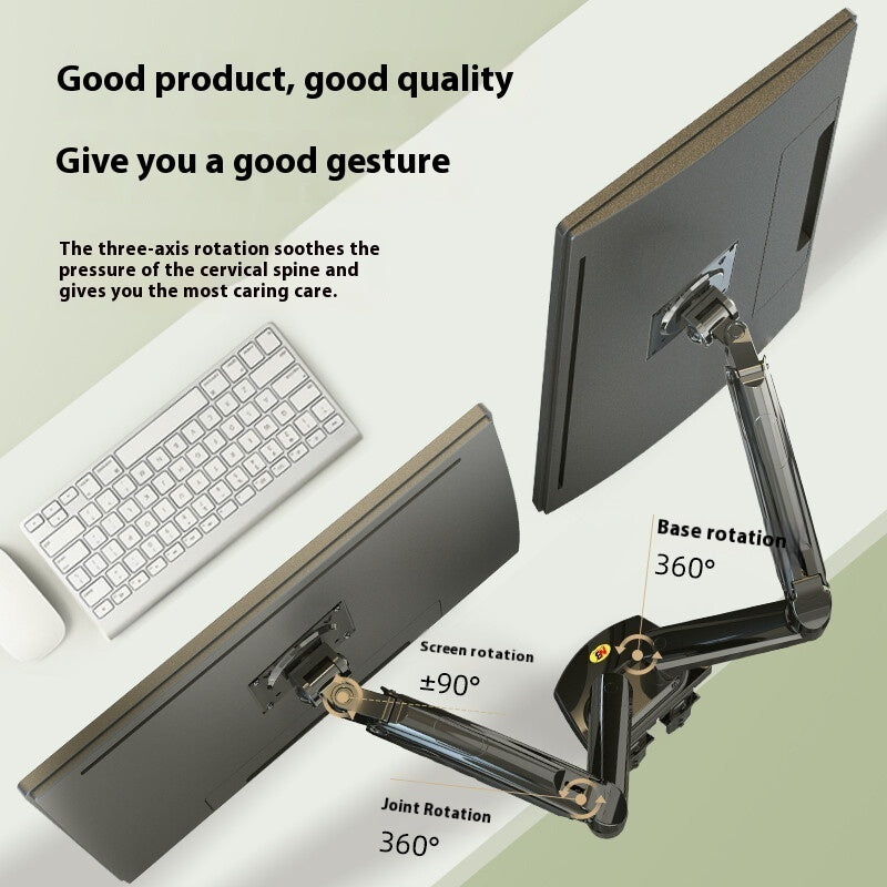Computer Dual Screen Monitor Smart Desktop Up And Down Lifting Display Rack