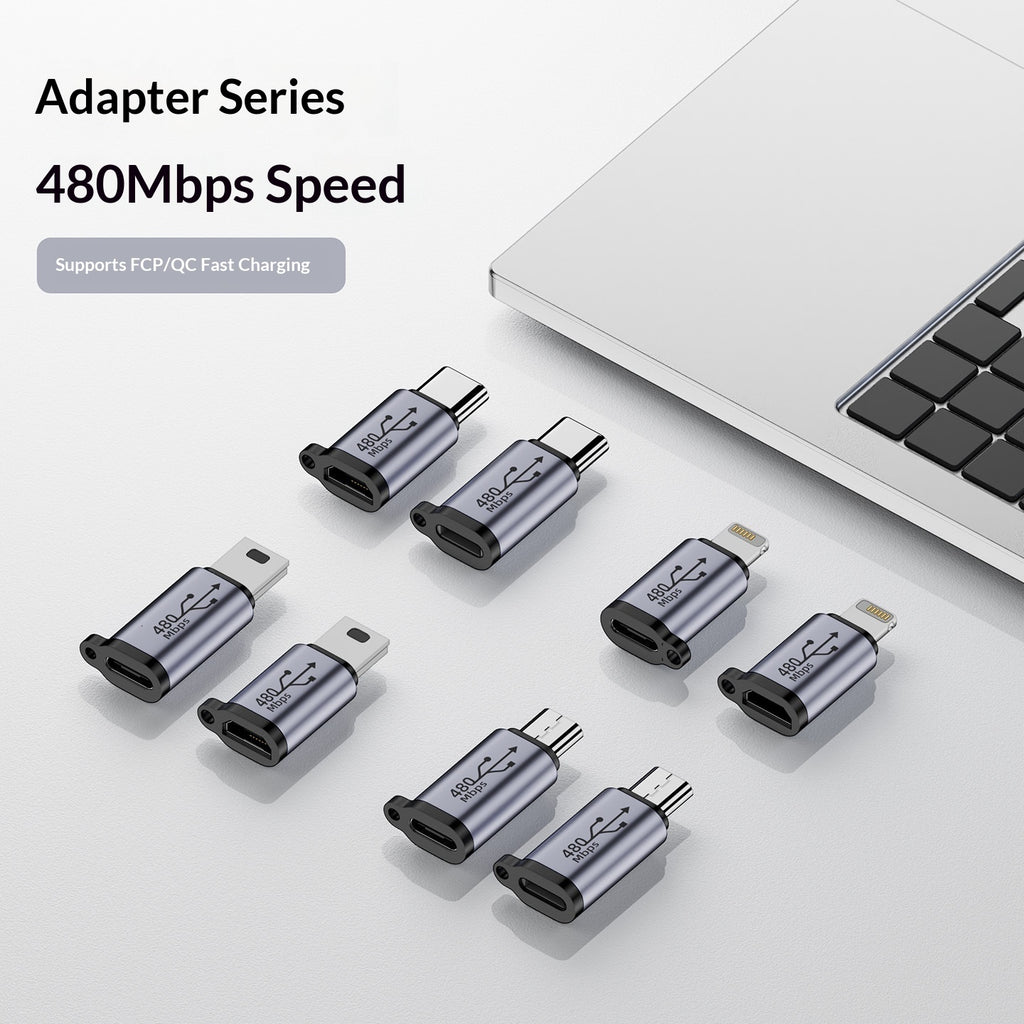 USB To Mini Adapter V3 To Type-C Charging Cable Adapter T-port Micro
