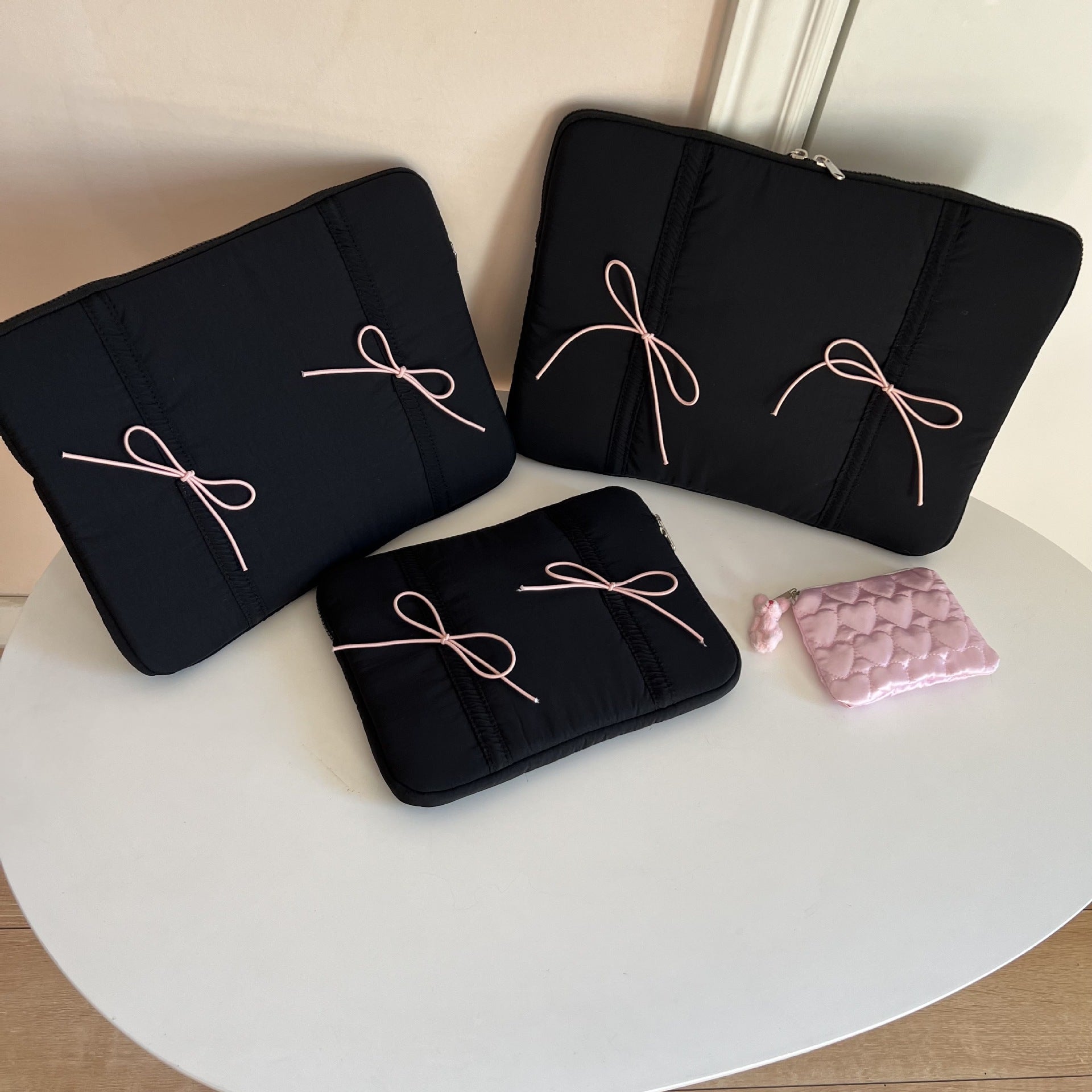 Tablet PC Bag Elastic Lace Bow Laptop Sleeve