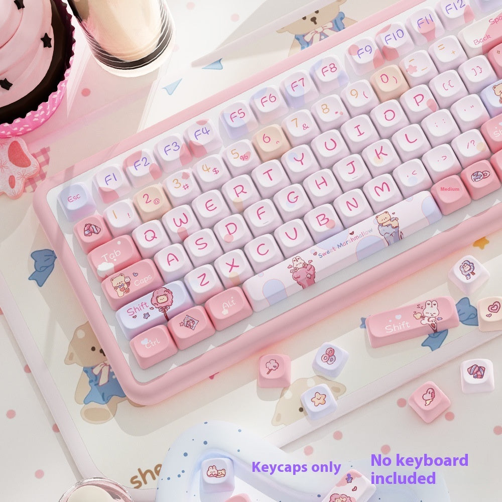 Five-sided Sublimation Moa Highly Cute Personality Fit Mechanical Keyboard Cap