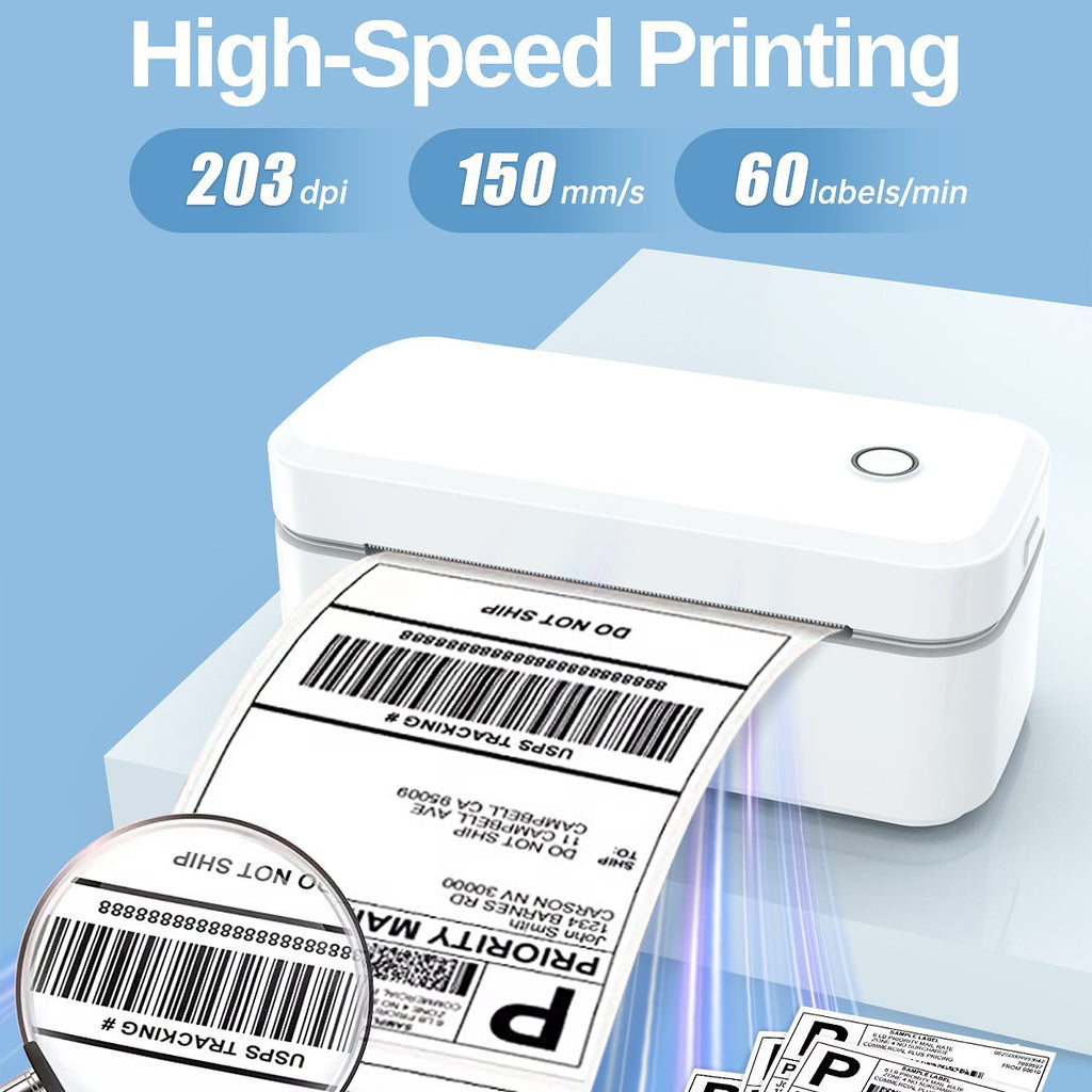 4-inch Portable Wireless Thermal Mini Label Printer For Express Delivery Waybills