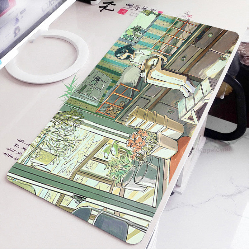 All Black Extra Long Keyboard  Desk  Office Game Pad