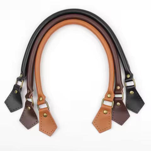 1 Pair 40cm 50cm 60cm Genuine Leather Bag Handles Strap Replacement for Handbags Straps New Women Bags DIY Accessories KZ0002