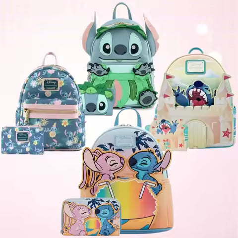 2pcs/set Lilo and Stitch Snow Cone Date Night mini backpack Wallet