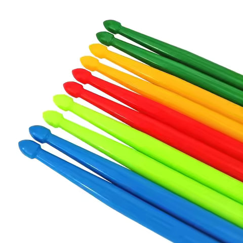 1 Pair 5A Nylon Drum Sticks Colourful Jazz Marching Drum ABS Drum Stick Percussion Instrument Parts Practice Accessories