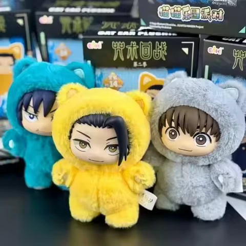 /2026New EAKI Jujutsu Kaisen Season 2 Cat Park Party Gojo Satoru Blind Box Doll Pendant Bag Model Series Toys