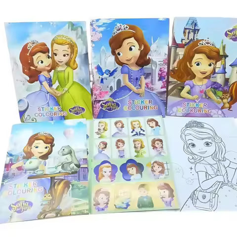 "Frozen" Coloring Book Sofia Kawaii Mini Picture Book Anime Cute Children Sticker Puzzle Graffiti Book Picture Book Wholesale