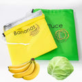 "Reusable Drawstring Produce Bags - Eco-Friendly Freshs Food Storage for Fruits & Vegetables, Kitchen & Refrigerator Organizer"