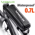0.7L EVA Hard Shell Bicycle Bag For Mountain & Road Bikes - Front Beam Bag Waterproof Top Tube Bag Cycling Equipment