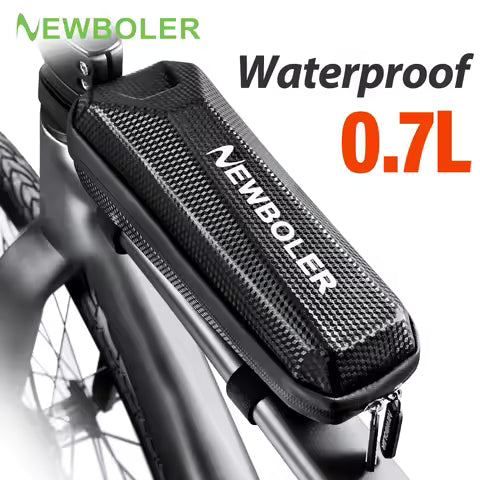 0.7L EVA Hard Shell Bicycle Bag For Mountain & Road Bikes - Front Beam Bag Waterproof Top Tube Bag Cycling Equipment