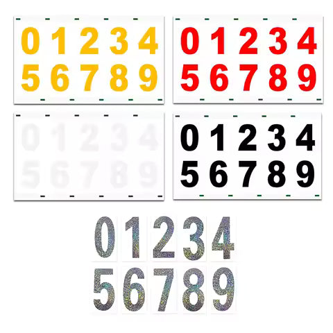0-9 Recognizable Reflective Mailbox Number Sticker for Outside Address Door Car Window Sign Number Sticker Decal