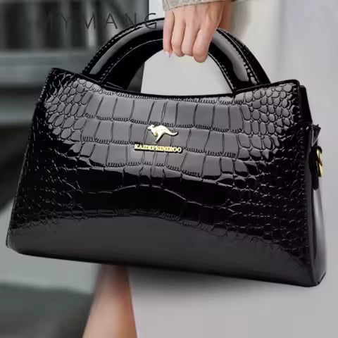 KAIDIFEINIROO Kangaroo Brand Alligator Pu Leather Shoulder Crossbody Bag Clutch Hand Bags for Mother Small Women Handbags New