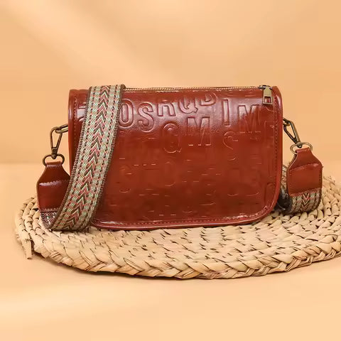 Fashion Letter Messenger Bag For Women Luxury High Quality PU Leather Ladies Handbag Crossbody Shoulder Bag Female Purse Sacs