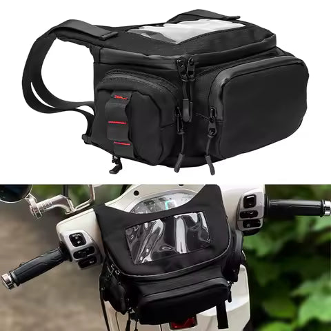 For Vespa 150 TMAX 530 560 GTS250 Front Motorcycle Bag Touch Screen Waterproof Cycling Navigation Handlebar Storage Waist Bag