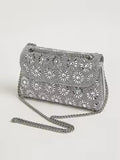 1 PC Glitter Bling,Shiny Glamorous,Elegant,Exquisite Big Rhinestone Chain Decor Shoulder Evening Bag