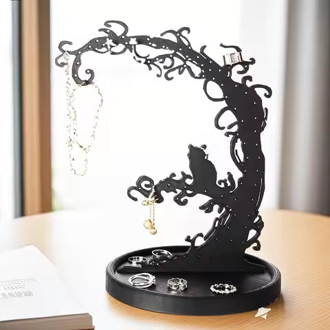 1 Gothic 3D printed unique design earring jewelry storage display stand, Halloween retro creative design, decoration for office