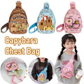 Cartoon Print Kids Bags Fashion Boy Girl Zipper Chest Bags Outdoor Travel Shoulder Bags Kindergarten Children Crossbody Bags