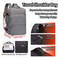Large-capacity Travel Backpack, Unisex Casual Backpack With Usb Charging Function, Oxford Fabric, Separate Shoe Compartment