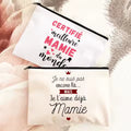 Mamie Gifts Makeup Bag Best Grandma In The World Print Zipper Cosmetic Bags Travel Neceser Toiletry Pouch Pregnancy Announcement