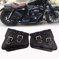 1 Pair Universal Motorcycle PU Leather Saddlebags Side Tool Pouch Bag Luggage Saddle Bag For Harley Sportster XL 883 1200 48 72