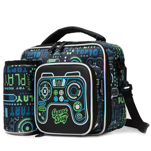 Kids Lunch Bag for Boys with Water Bottle Holder Insulated Teen Toddler Boys Lunch Box for School and Daycare