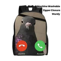 1 Cool Pigeon Crackle Backpack | High School Sturdy Shoulder Back Unisex College Bag, Birthday Back-to-School Season