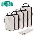 BAGSMART 6 Set Compression Packing Cubes for Travel Lightweight Suitcase Organizers Bag Set Travel Cubes for Luggage