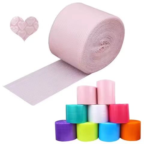 0.2*6M Lovely Thicked Heart Shape Bubble Wrap Shockproof Packaging Buffer Bubble Paper Foam Roll Bubble Wrap Pouches Party Decor