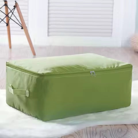 1 Cotton Storage Bag Oxford Large Capacity Wardrobe Organizer Blanket Dustproof Zipper Box