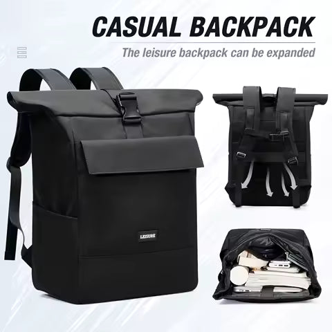 Men's Backpack, Laptop Backpack Comfortable, Casual Cabin Travel Backpack 40x30x20, Hand Luggage Suitcase, Black School Backpack