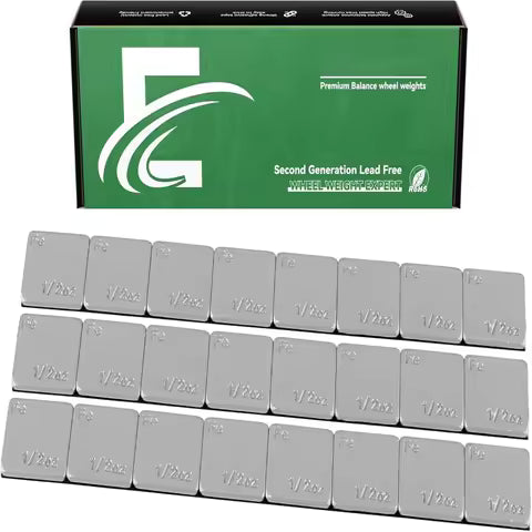0.5 Oz Stick on Wheel Weights（144pcs,72oz）,1/2 Oz Gray Adhesive Backed Wheel Weights for Cars, Trucks, SUVs, Motorcycles