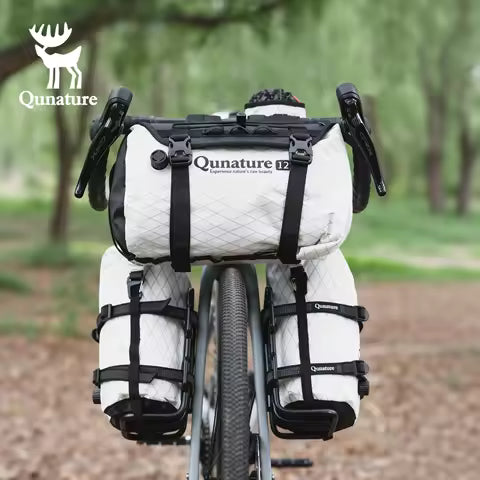 Qunature Bikepacking Bike Bag MTB Road Bicycle Touring Shelf Bag Cycling Equipment Fully Waterproof Cycling Storage Rack Bag