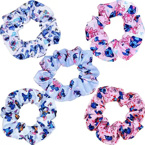 1/3/5PCS Disney Stitch Digital Print Large Elastic Hair Bands Perfect for Parties Back-to-school Day and As Gifts for Teenagers