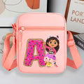Gabby Dollhouses Shoulder Bag Girls Kawaii Letter A-Z Travel Crossbody Bags Outdoor Sports Phone Pouch New Fashion Purse Gift