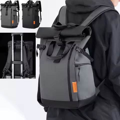 Men's Travel Camping Bag 15.6inch Laptop Computer Backpack Outdoor Waterproof Hiking School College Business Trekking Rucksack