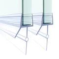 2pcs Glass Shower Door Sweep Door Bottom Seal To Seal 4-6mm Gap Door Weatherstrip Bathroom Frameless Seal Strip Stop Shower Leak