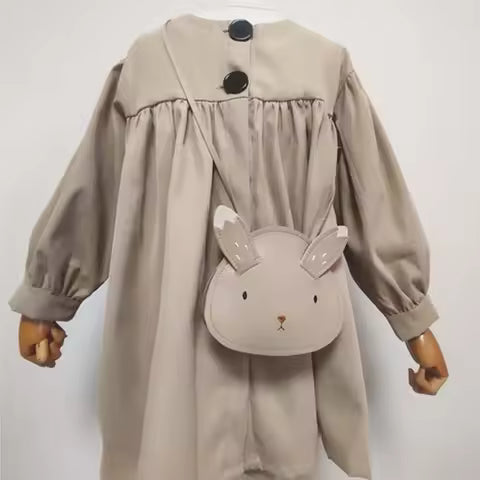 Cute Korean Cartoon PU Kids Crossbody Bags for Toddler Girls Bunny Messenger Bag Kawaii Baby Children's Small Handbags Gifts