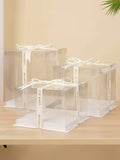 1 birthday cake box baking packaging box cake box/Without ribbon (Please remove the protective film before use)